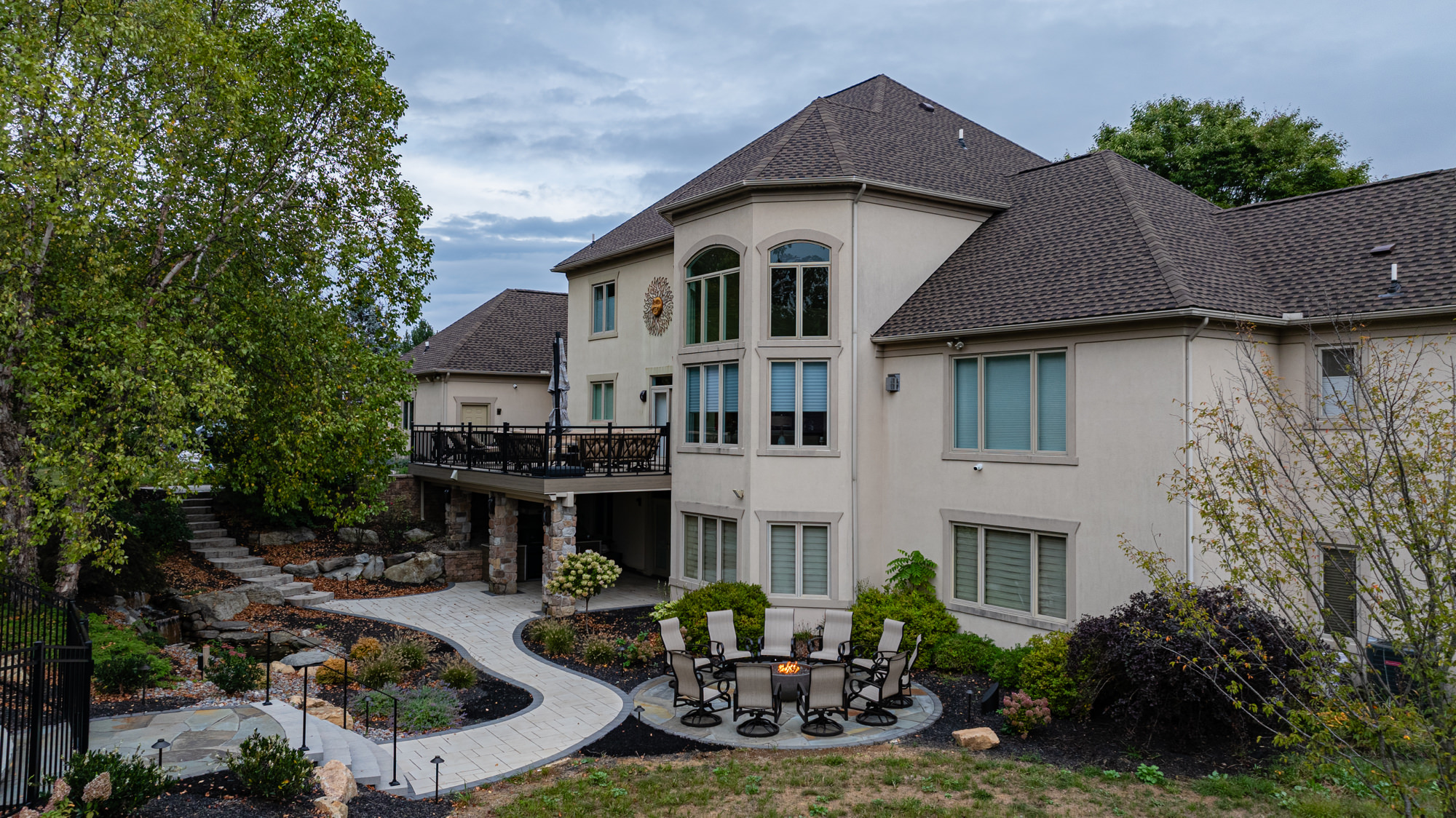 Poolside paver patio resort in Emmaus, PA